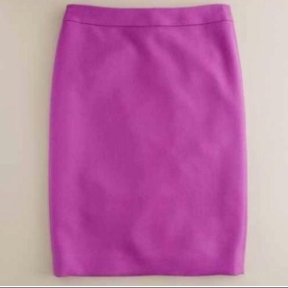 J. Crew Dresses & Skirts - Jcrew magenta number 2 wool pencil skirt 00P